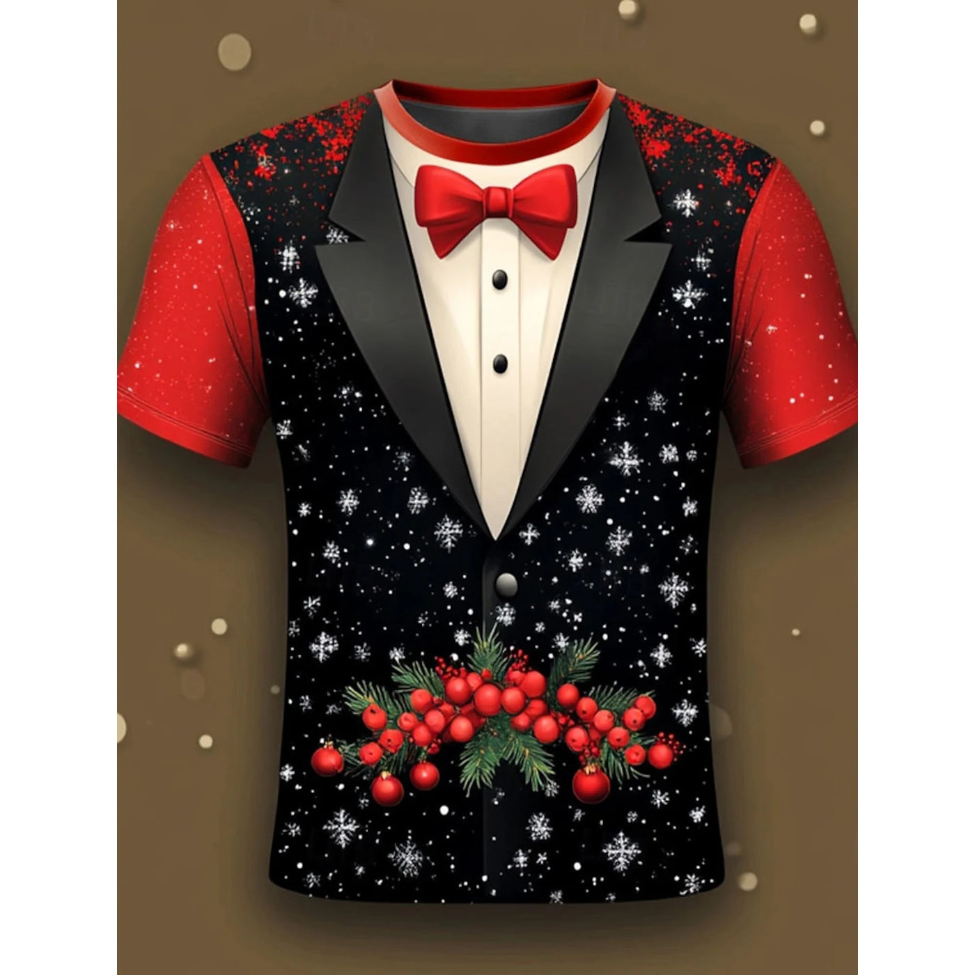 Christmas Tree Snowflake 3D Print T-Shirts Men Women Fashion Cosplay Oversized Short Sleeve T Shirt Male Tees Tops Man Clothing