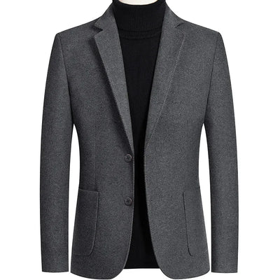 New Spring Men Cashmere Blazers Suits Jackets Business Casual Wool Suit Coats Quality Male Slim Fit Blazers Jackets Coats 4XL