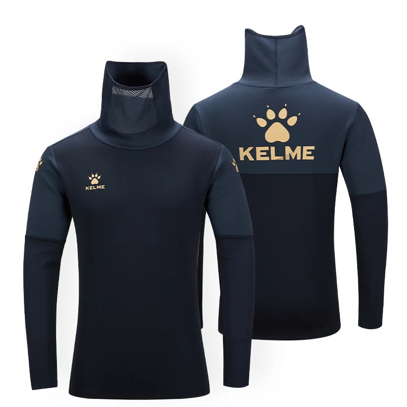 Kelme Football Training Hoodie Long Sleeve Customizable Sportswear Elastic Cold Mask Top Outdoor Warm Hoodie