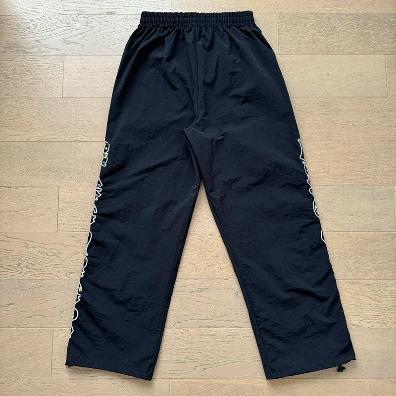 Autumn New Style MIXED EMOTION Zipper Jacket High Quality Colored Hot Diamond Print Windbreaker Casual Trousers Men Women