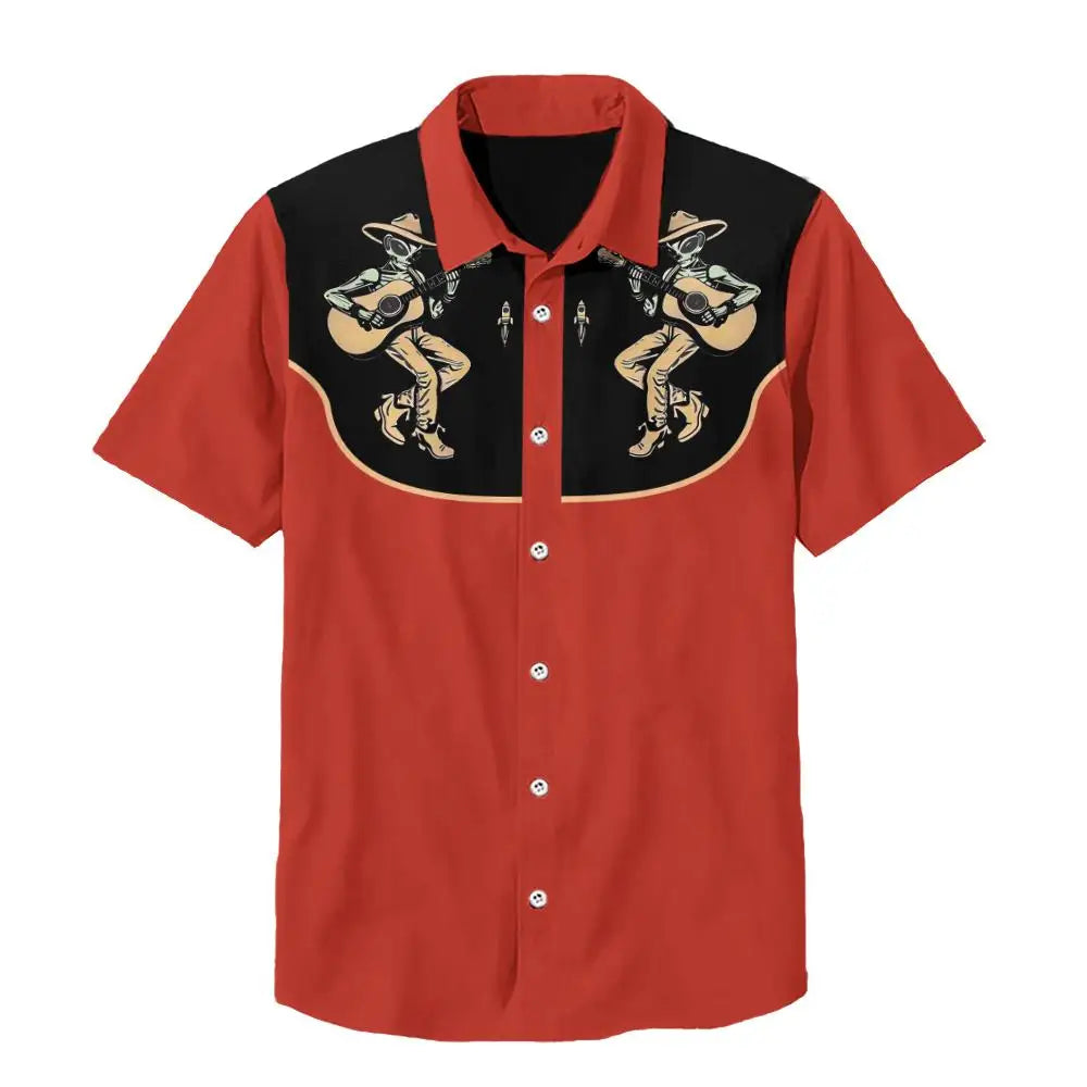 Summer Men's Shirt Outdoor Casual Short Sleeve Hawaii Shirts For Men Fashion Oversized Clothing Button Cardigan Laper Tops