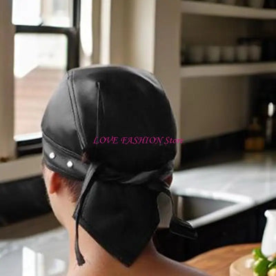 Hip Hop Grunge Photo Props Skull Durag for Dating Photography Cabbie Headwear Rivet Studded Hat Y166