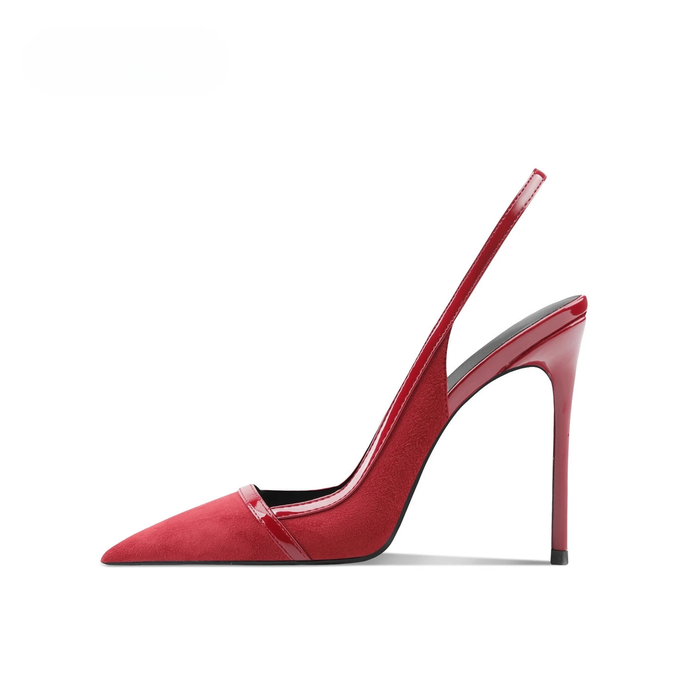 Wine red suede high-heeled summer new shallow mouth pointed thin heel party sexy and fashionable single shoe