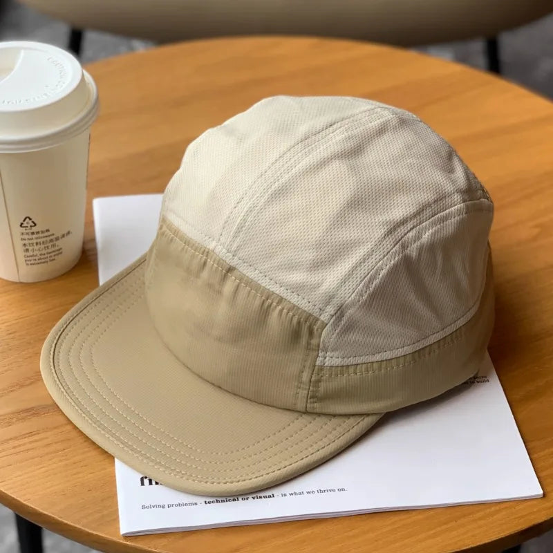 Custome Logo Personalized Quick-drying Five-panel Flat-brimmed Hat Men and Women Outdoor Breathable Sports Sunshade Baseball Cap