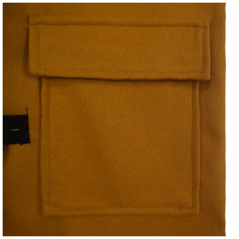 Streetwear Men's Jacket Casual Trench Horn Buttons Loose Hooded Outerwears Jackets Extra-long Men Clothing For Autumn Winter