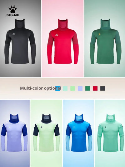 Kelme Football Training Hoodie Long Sleeve Customizable Sportswear Elastic Cold Mask Top Outdoor Warm Hoodie