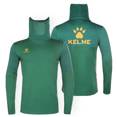 Kelme Football Training Hoodie Long Sleeve Customizable Sportswear Elastic Cold Mask Top Outdoor Warm Hoodie