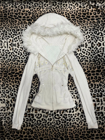 Millennial y2k vintage Spice girl slim slim waist pink zipper hooded hoodie jacket female autumn/winter design sense woolly hat