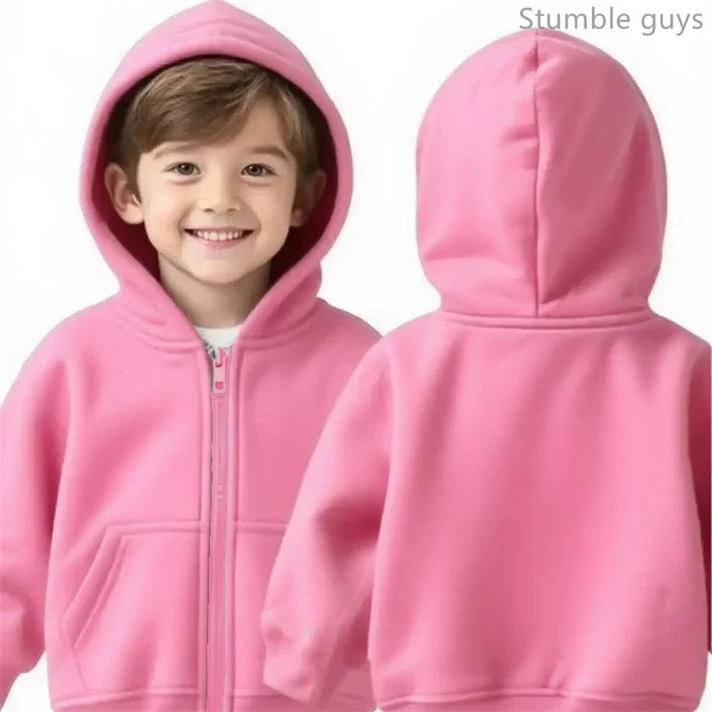 Autumn New KPop Demon Hunters Kids Boys Girls Zipper Hoodie Long Sleeve Sweatshirt Anime Clothes Trendy