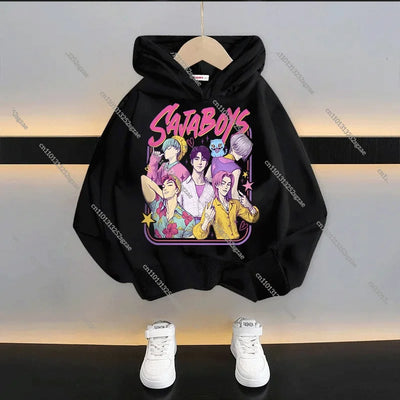 New 2025 KPop Demon Hunters Kids Hoodie: Cartoon Character Hooded Sweatshirt For Boys & Girls Casual Comfy Top