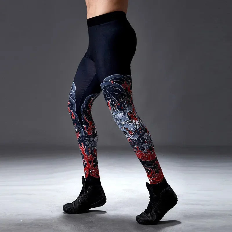 Spring Autumn Men Running Tights GYM Camping Hiking Pants Male Basketball Football Soccer Fitness Exercise Sport Long Leggings 8