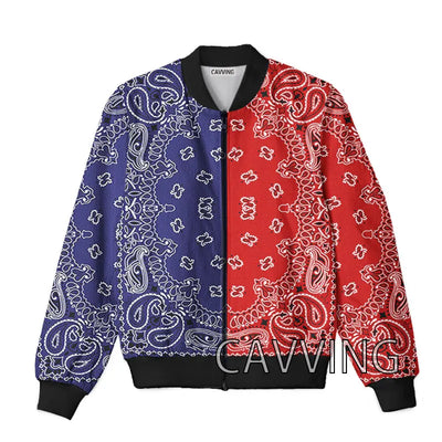 New Fashion Women/Men's  3D Print  Crips Gang   Zipper Bomber Jackets Men Overcoat Mens Coat Zip Up Jackets