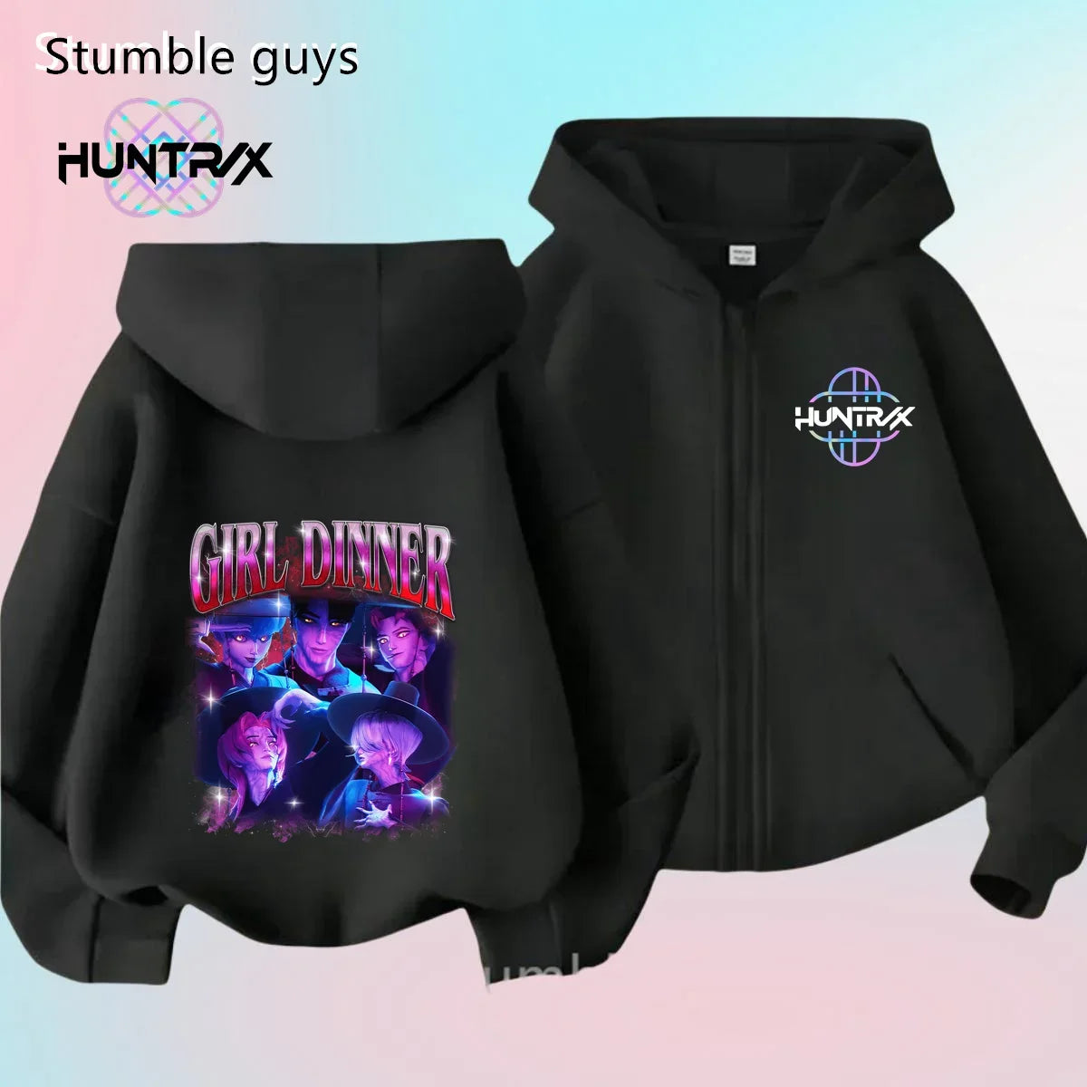 Autumn New KPop Demon Hunters Kids Boys Girls Zipper Hoodie Long Sleeve Sweatshirt Anime Clothes Trendy