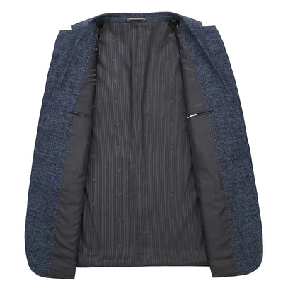 2024 High Quality Fashion Handsome All-in-one Plus-size Casual Suit Men's Business Single West Plus Fat Suit Fat Man Coat